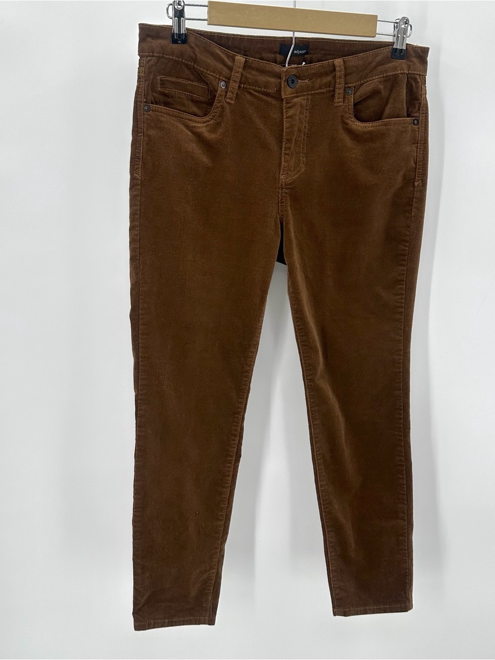 EDYSON Corduroy Pants Women’s 30P Petite Brown HAMPTON Skinny Academia Classic